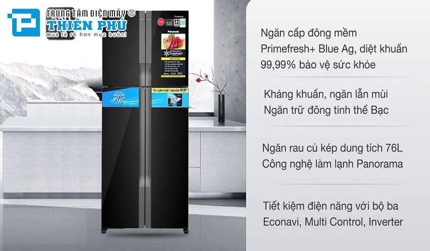 Top 3 mẫu tủ lạnh Panasonic 4 cánh có ngăn cấp đông mềm đáng mua nhất năm 2023