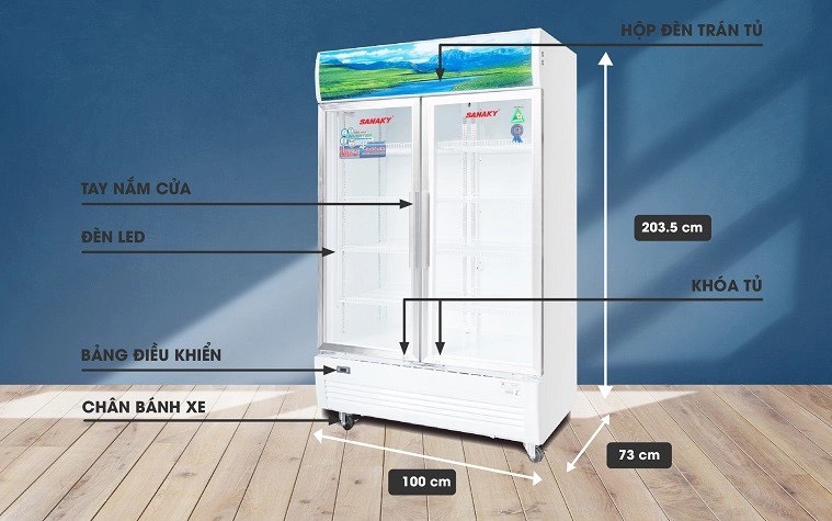 Top 3 mẫu tủ mát Sanaky inverter 2 cánh cho bạn trưng bày rau củ quả đẹp mắt