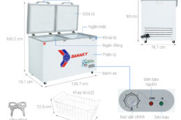 Tủ đông Sanaky Inverter VH-5699W3: Giải pháp lưu trữ thực phẩm linh hoạt và tiện lợi