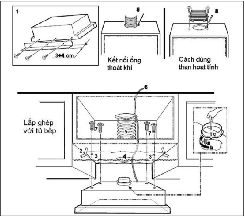 Hướng dẫn lắp đặt máy hút mùi Hafele HH-TI60D âm tủ đúng cách