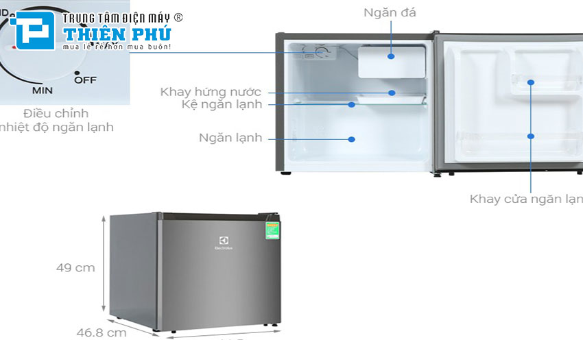 Tủ lạnh mini Electrolux 52 lít EUM0500AD - Giải pháp lý tưởng cho không gian nhỏ