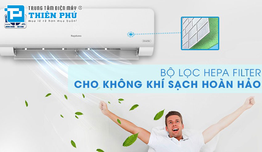 Tận hưởng không khí trong lành với điều hòa Nagakawa Inverter 1 chiều NS-C18R2T31