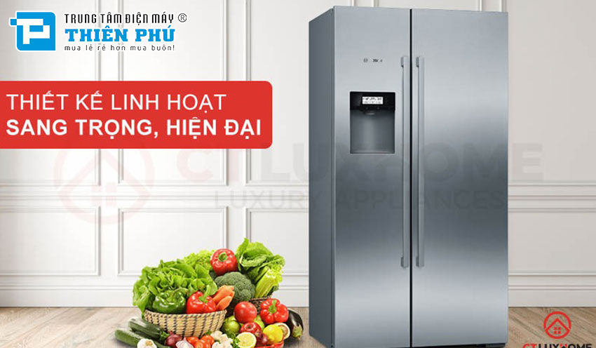 Điểm danh những mẫu tủ lạnh Bosch giá rẻ side by side đáng mua nhất hiện nay