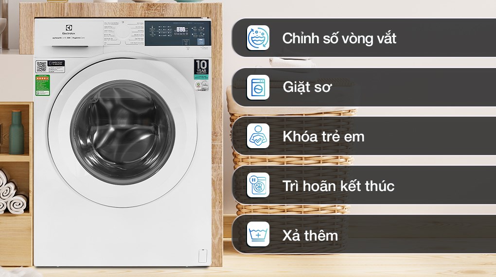 máy giặt Electrolux EWF1024D3WB 10kg