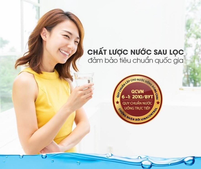 Nước sau lọc đạt tiêu chuẩn quốc gia