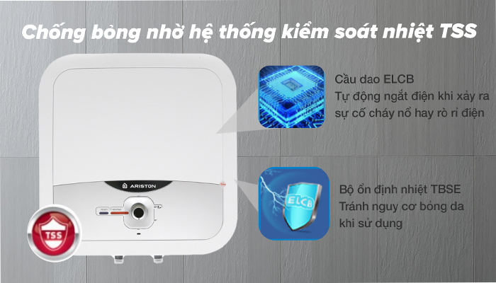 Đánh giá độ bền và an toàn trên bình nóng lạnh Ariston ANDRIS2 30R