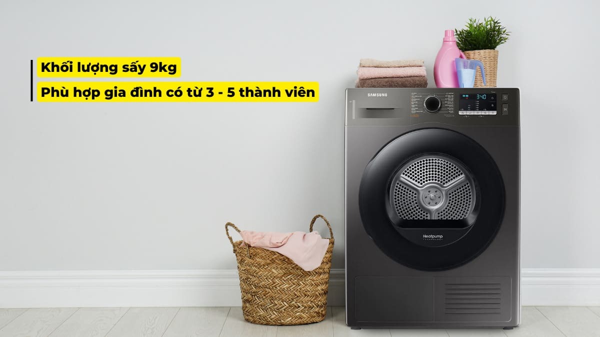 Đánh giá ưu nhược điểm của máy sấy quần áo Samsung Heatpump 9Kg DV90TA240AX/SV