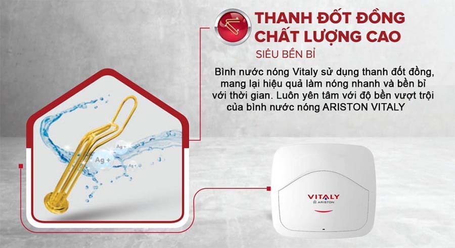 Đánh giá ưu nhược điểm trên bình nóng lạnh Ariston  Vitaly 15