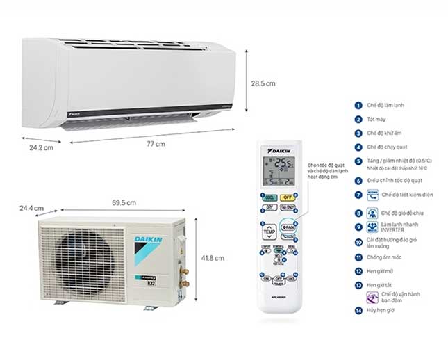 Khám phá những chiếc điều hòa Daikin  được bán chạy nhất năm 2023