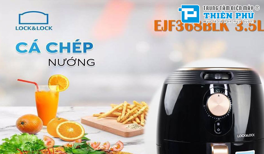 Nồi chiên không dầu Lock&Lock EJF368BLK: Đánh tan mọi giới hạn về nấu ăn sức khỏe