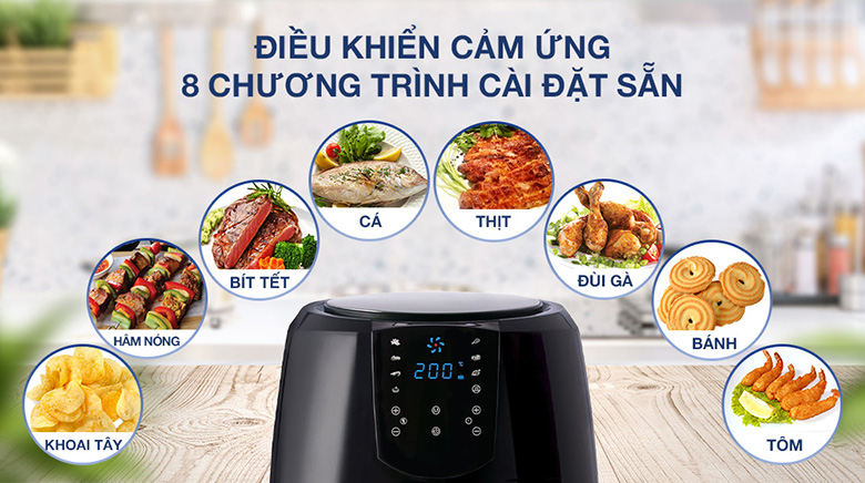 Thưởng thức món ăn ngon mỗi ngày với nồi chiên không dầu Lock&Lock EJF357BLK