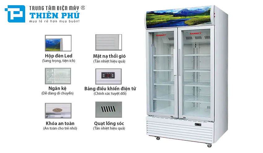Top 3 mẫu tủ mát Sanaky inverter 2 cánh cho bạn trưng bày rau củ quả đẹp mắt