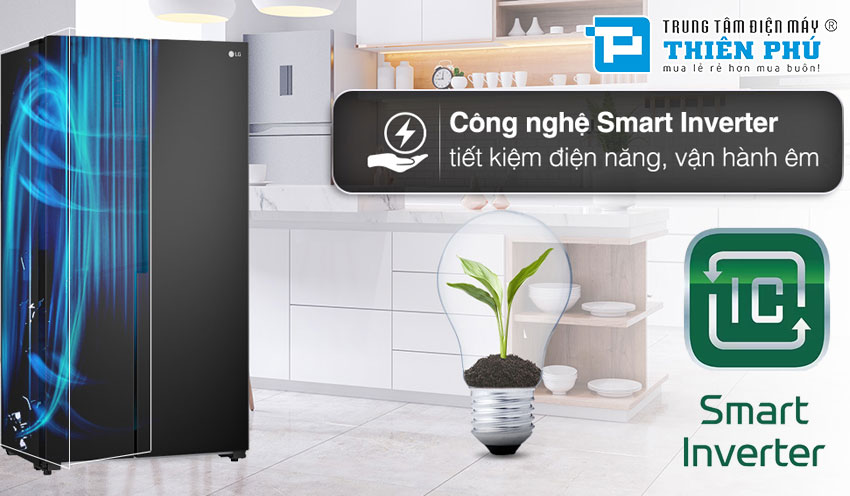 Tủ Lạnh LG Inverter Side By Side 519 Lít GR-B256BL 