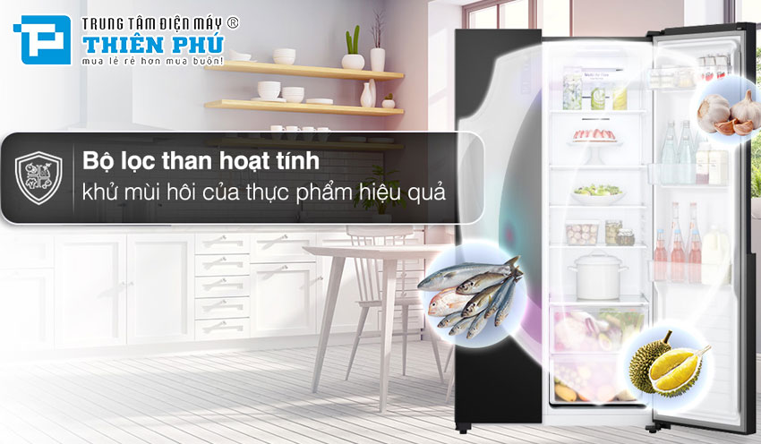 Tủ Lạnh LG Inverter Side By Side 519 Lít GR-B256BL 