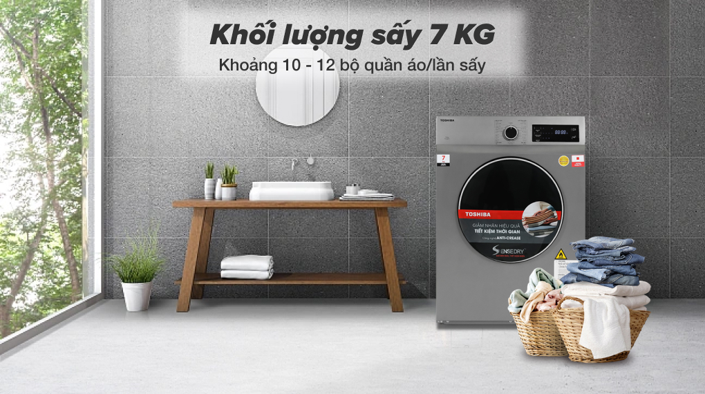 Tìm hiểu về những tính năng và công nghệ có trong máy sấy quần áo Toshiba TD-H80SEV(SK)