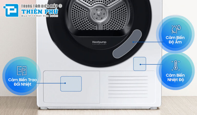 5 tính năng nổi bật nhất có trong máy sấy quần áo Samsung 9kg DV90TA240AE/SV
