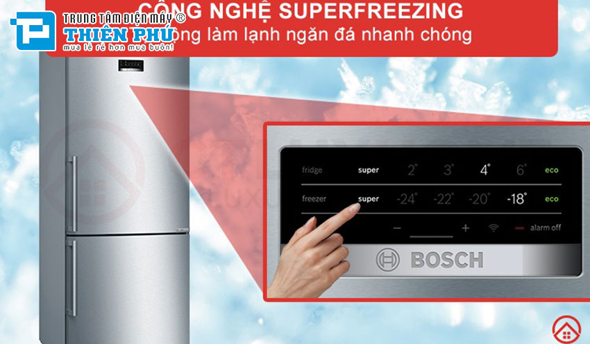 Tủ lạnh Bosch 559 lít KGN56XI40J Serie 4: Bảo quản thực phẩm với sự hiện đại