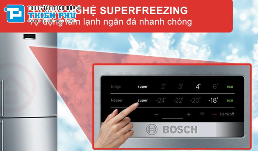 Tủ lạnh Bosch 2 cánh KGN56XI40J Serie 4: Sự lựa chọn tối ưu cho bảo quản thực phẩm