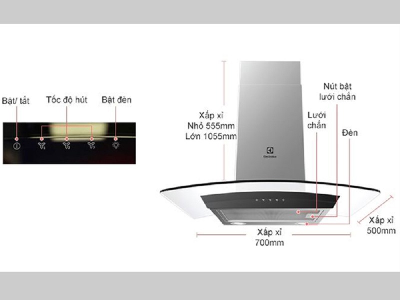 Cách vệ sinh máy hút mùi cong Electrolux EFC736GAR định kỳ hiệu quả