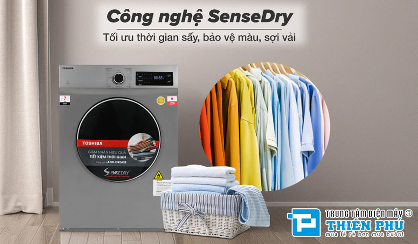 Máy Sấy Quần Áo Toshiba 7Kg TD-H80SEV(SK)