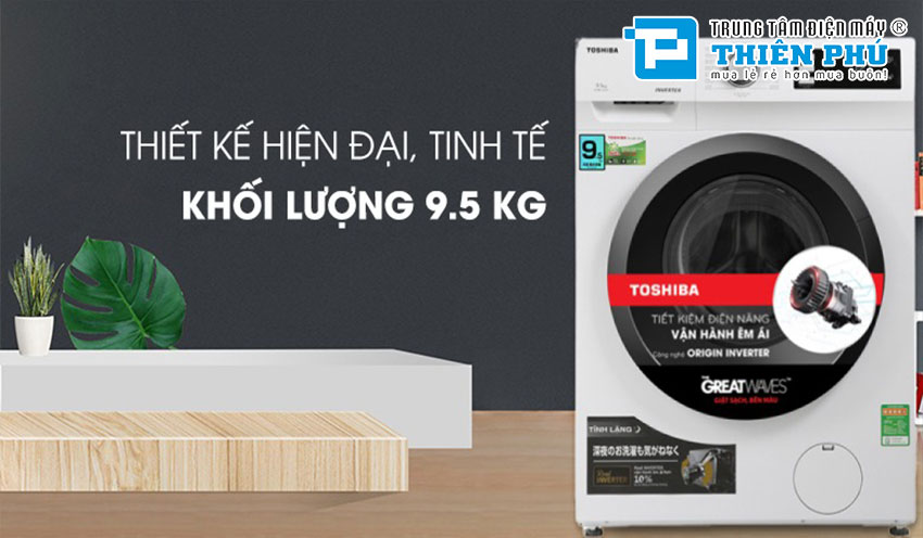 Máy giặt Toshiba Inverter 9,5Kg TW-BK105S2V(WS) - Đánh bay vết bẩn với công nghệ tiên tiến