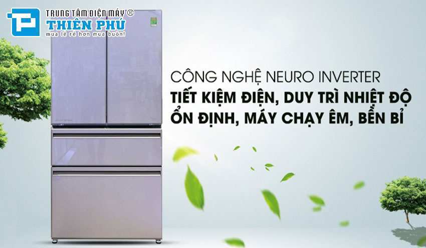 Tủ lạnh Mitsubishi Electric Inverter 4 cánh MR-LX68EM-GSL-V: Thiết kế sang trọng cho mọi không gian