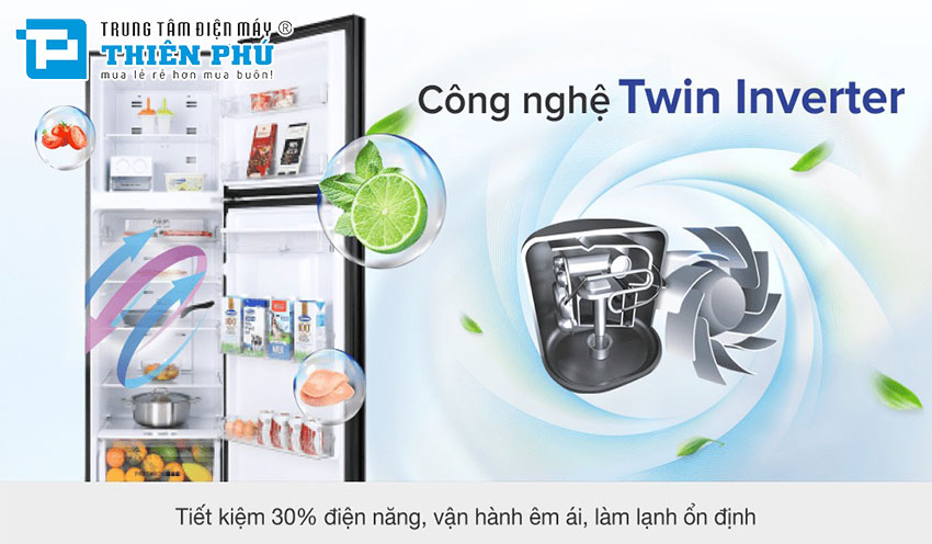 Tủ lạnh Aqua Inverter AQR-T389FA(WGB): Giải pháp lưu trữ thực phẩm tiện lợi và tiết kiệm năng lượng