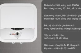 Bình nóng lạnh Ariston 15 lít ANDRIS2 15RS: Sản phẩm được ưa chuộng nhất hiện nay