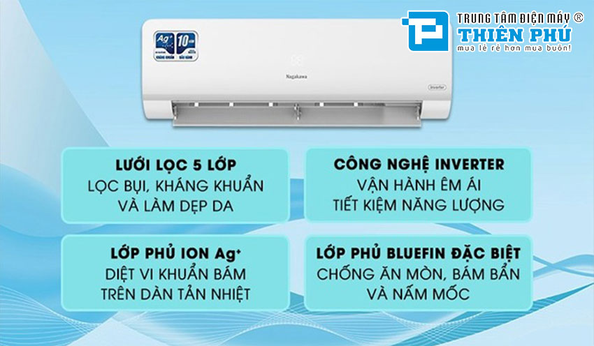 Điều hòa Nagakawa Inverter 1 chiều NIS-C24R2H12 - Sự lựa chọn hoàn hảo cho mọi không gian