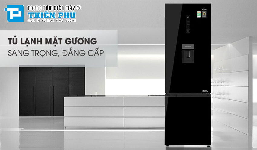 Đánh giá những điểm mạnh được thiết kế trên tủ lạnh Aqua Inverter 324 lít AQR-B379MA(WGB)