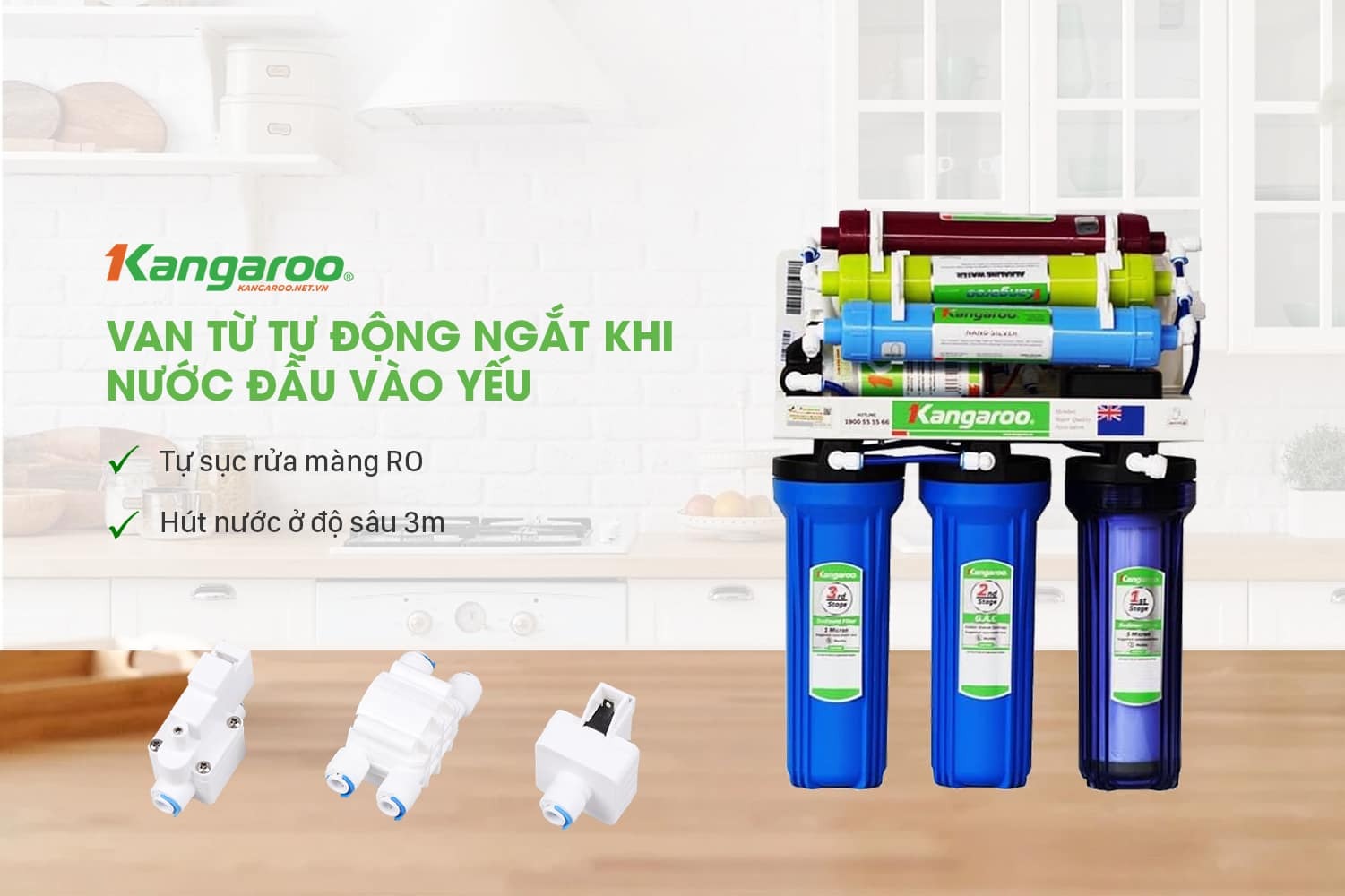 Máy lọc nước RO Kangaroo KG104A có nhiều ưu điểm