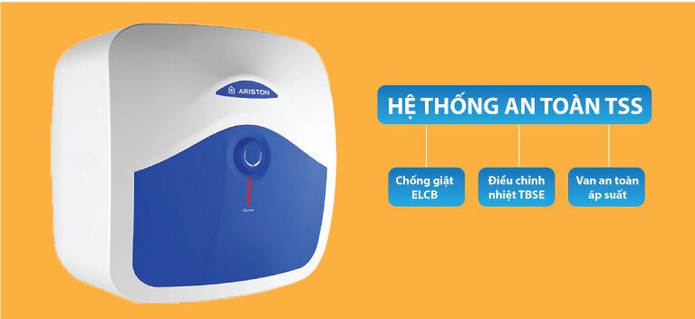 Gợi ý chiếc bình nóng lạnh Ariston Blue 30R dùng cho gia đình có 3-5 thành viên