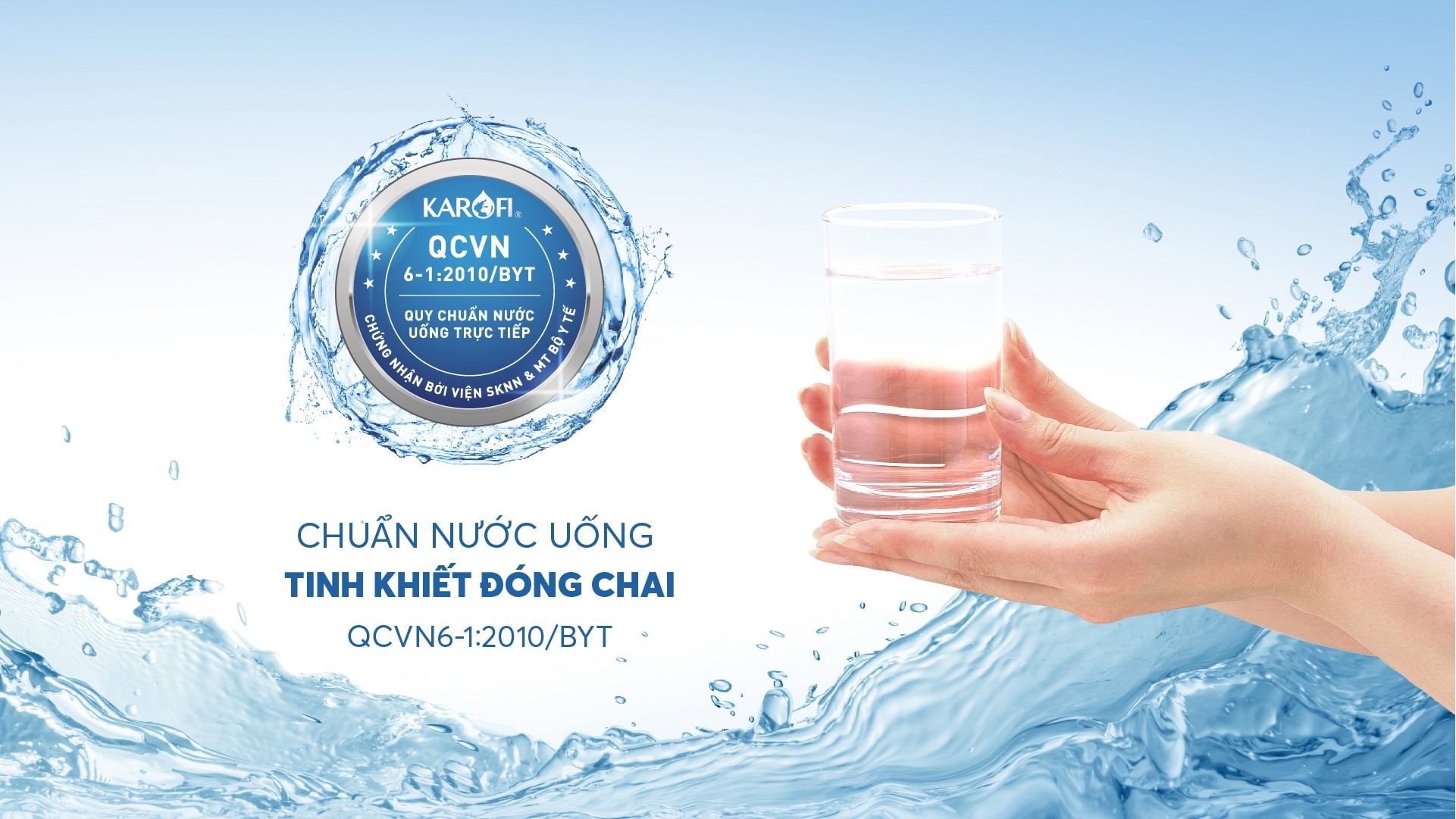 Nước sau lọc đạt chuẩn nước uống tinh khiết đóng chai QCVN 6-1:2010 BYT