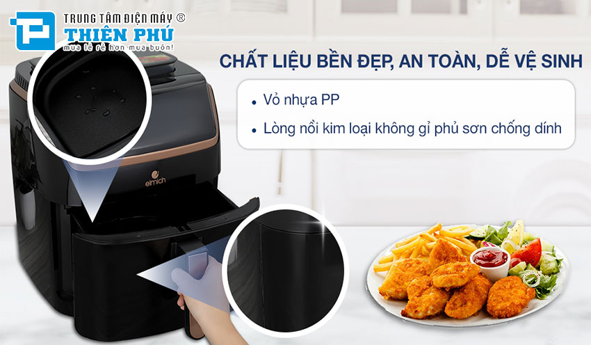 Nồi Chiên Không Dầu Hơi Nước Elmich AFE-3945 7 Lít