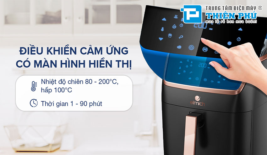 Nồi Chiên Không Dầu Hơi Nước Elmich AFE-3945 7 Lít