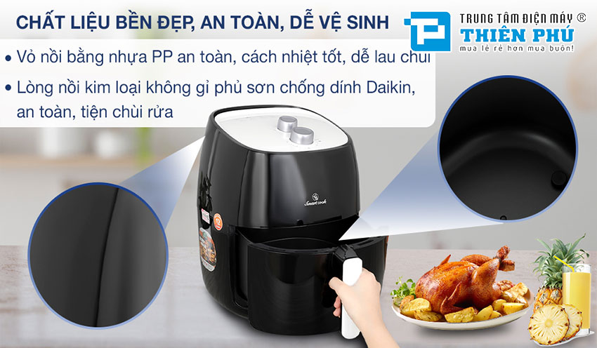 Nồi Chiên Không Dầu Smartcook AFS-3941 7 Lít