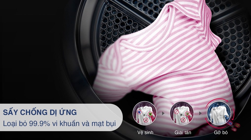 máy sấy quần áo lg inverter
