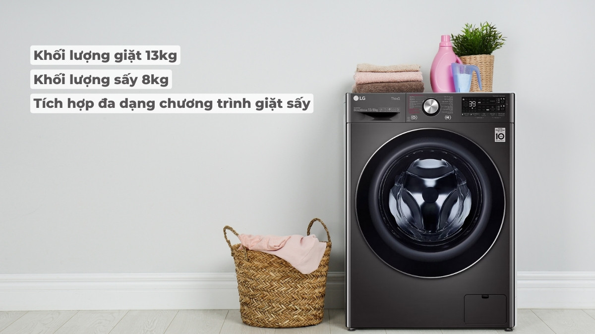 máy giặt sấy LG FV1413H3BA 13kg