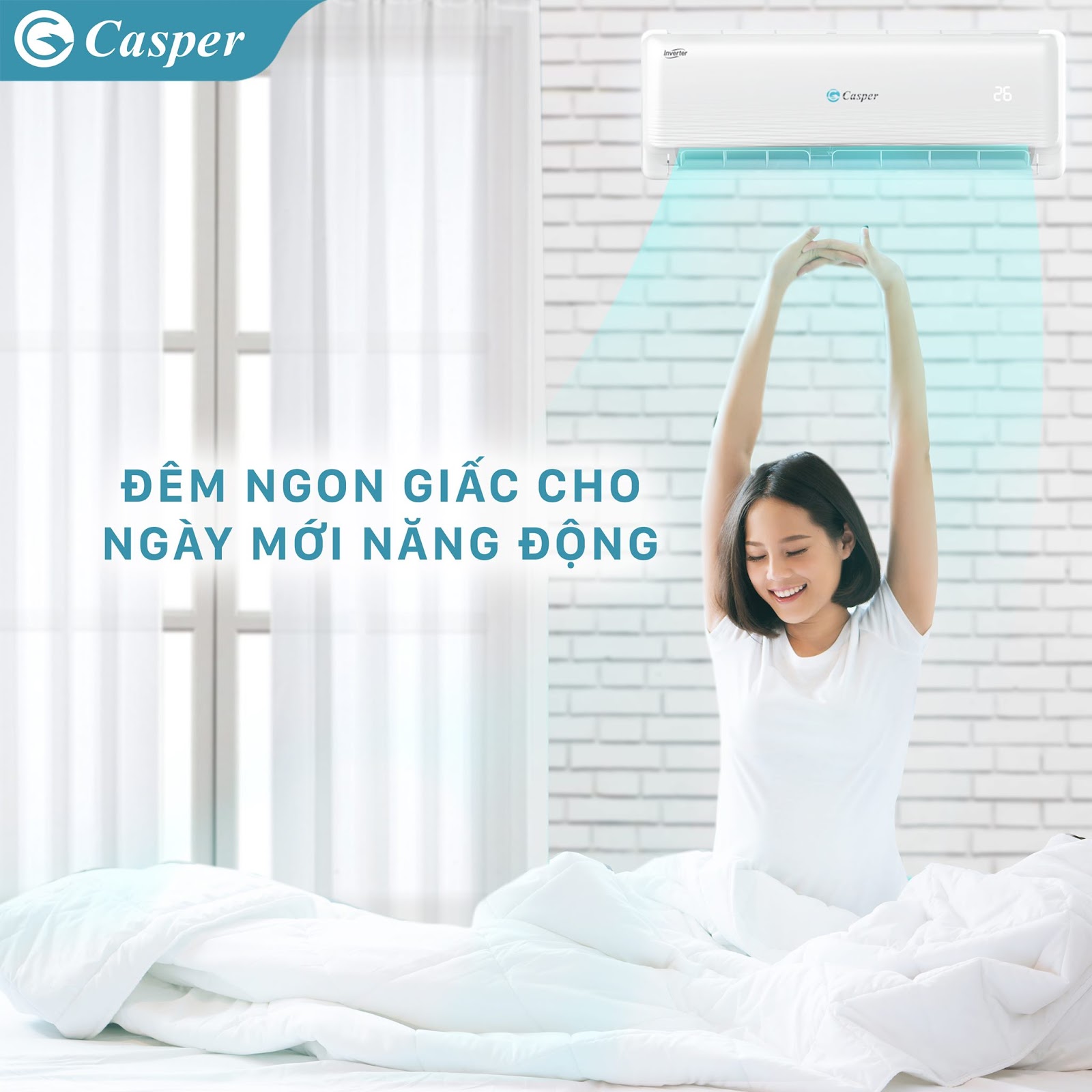 Điều hòa Casper GSC-09IP25 mang lại giấc ngủ ngon cho người dùng