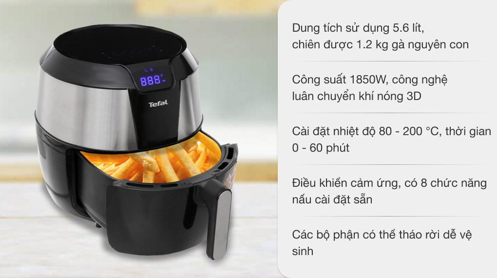 Đánh giá nồi chiên không dầu Tefal EY701D15: Lựa chọn tốt cho bữa ăn lành mạnh