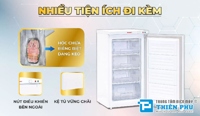 Tủ đông Sanaky 118 lít VH-160VD tạo nên sự tiện nghi hàng ngày với việc lưu trữ thực phẩm