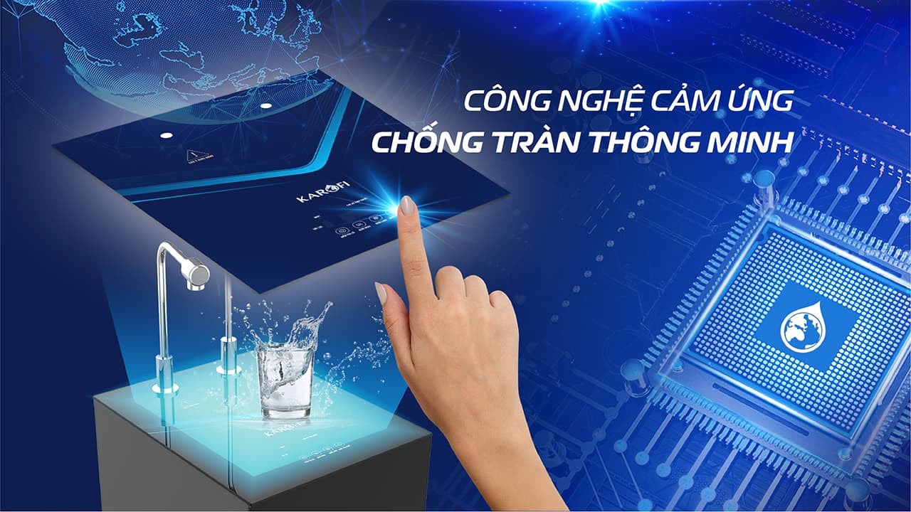 Máy lọc nước nóng lạnh Karofi KAD-N69 an toàn cho người sử dụng cùng công nghệ hiện đại