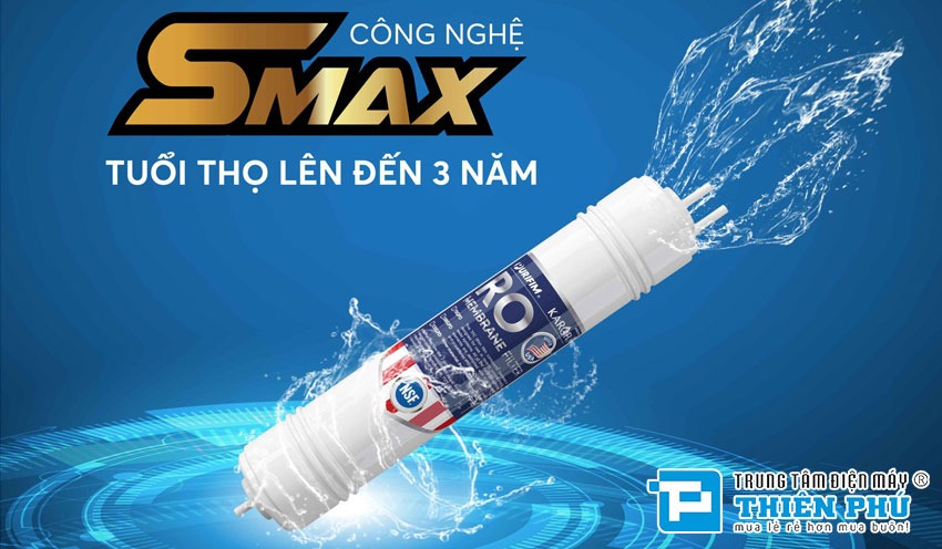 Máy lọc nước Karofi 10 lõi KAQ-U05G sử dụng màng RO Smax Purifim