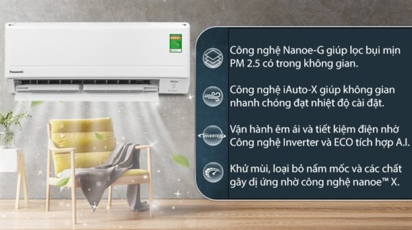 Model điều hòa Panasonic CU/CS-U12ZKH-8 treo tường có gì?