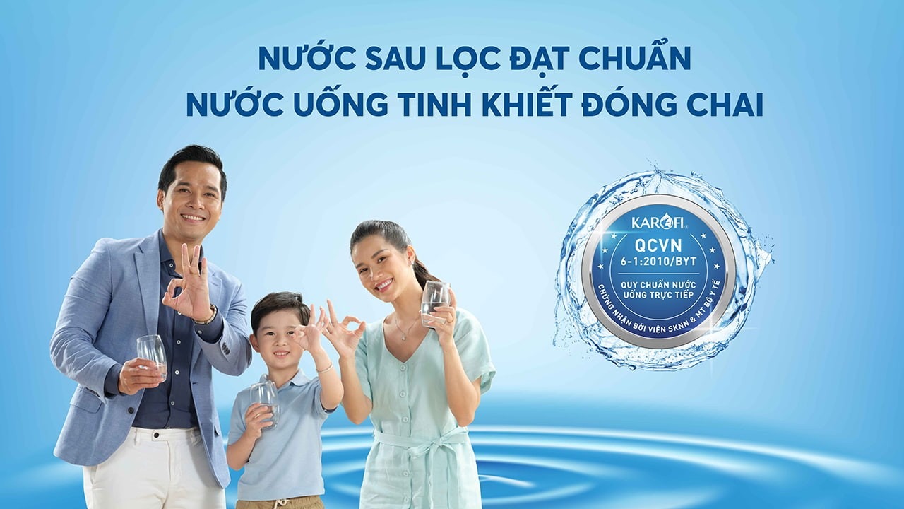 Nước sau lọc đạt chuẩn nước uống tinh khiết đóng chai QCVN 6-1:2010 BYT