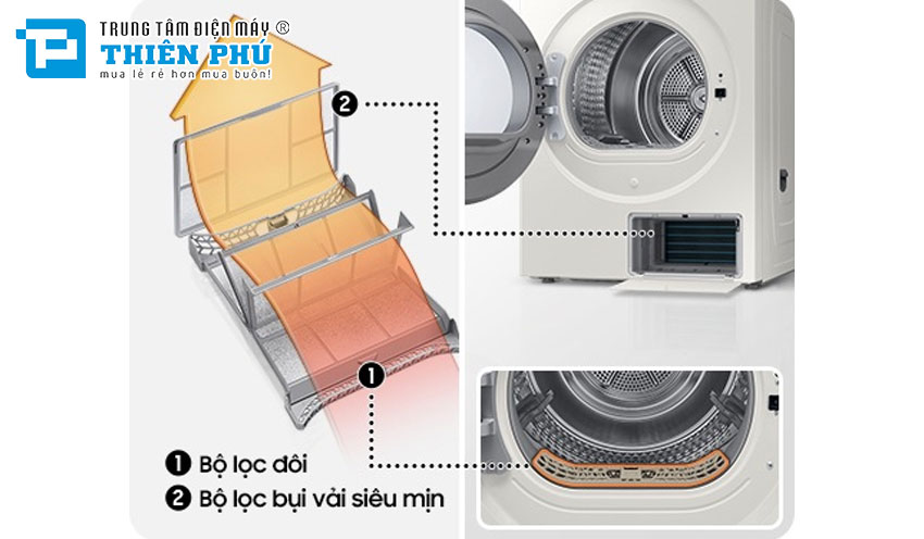 Máy Sấy Quần Áo Samsung Bespoke 17Kg DV17B9750CV/SV