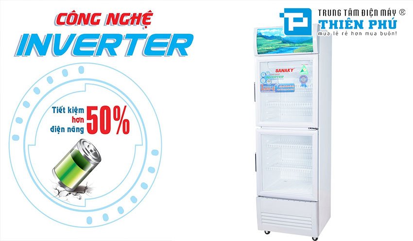 Các công nghệ nổi bật có trên tủ mát Sanaky inverter 2 cánh VH-408W3L