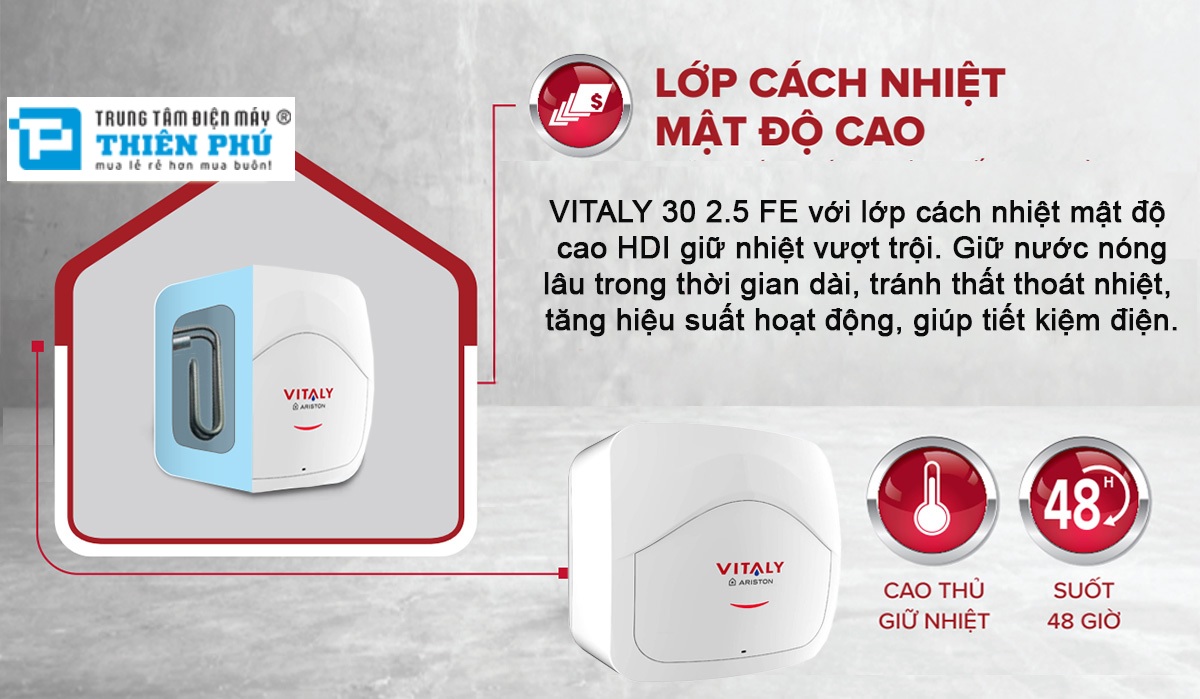 Bình nóng lạnh Ariston Vitaly 30 vuông có nên sử dụng không