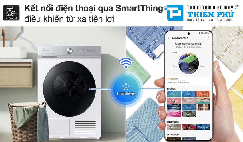 Review máy sấy quần áo Samsung Bespoke inverter 9Kg DV90BB9440GH/SV mới 2023