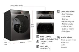Đánh giá về chất lượng của máy giặt Sharp 10.5kg inverter ES-FKD1054PV-S